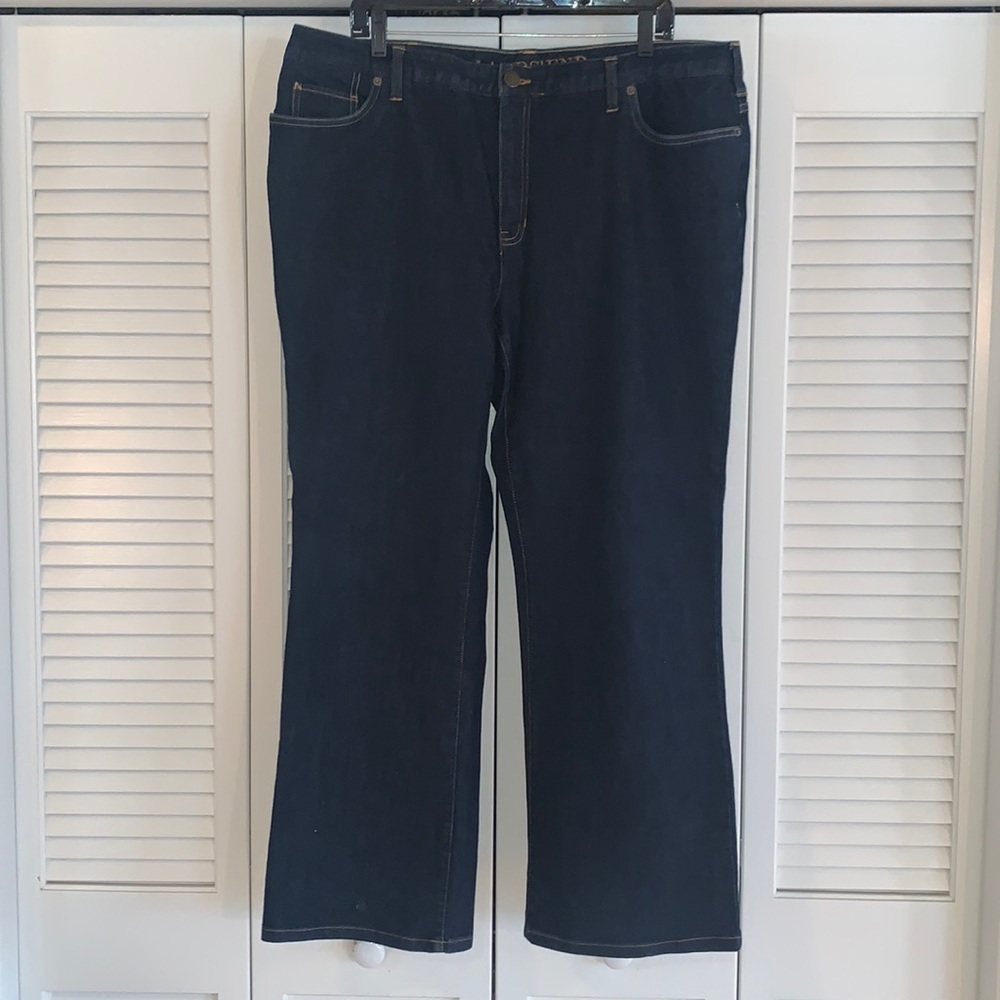 Lands’ End Fit 2 Blue Jeans Women’s Denim Cotton Blend Style 429442 Size 18 W